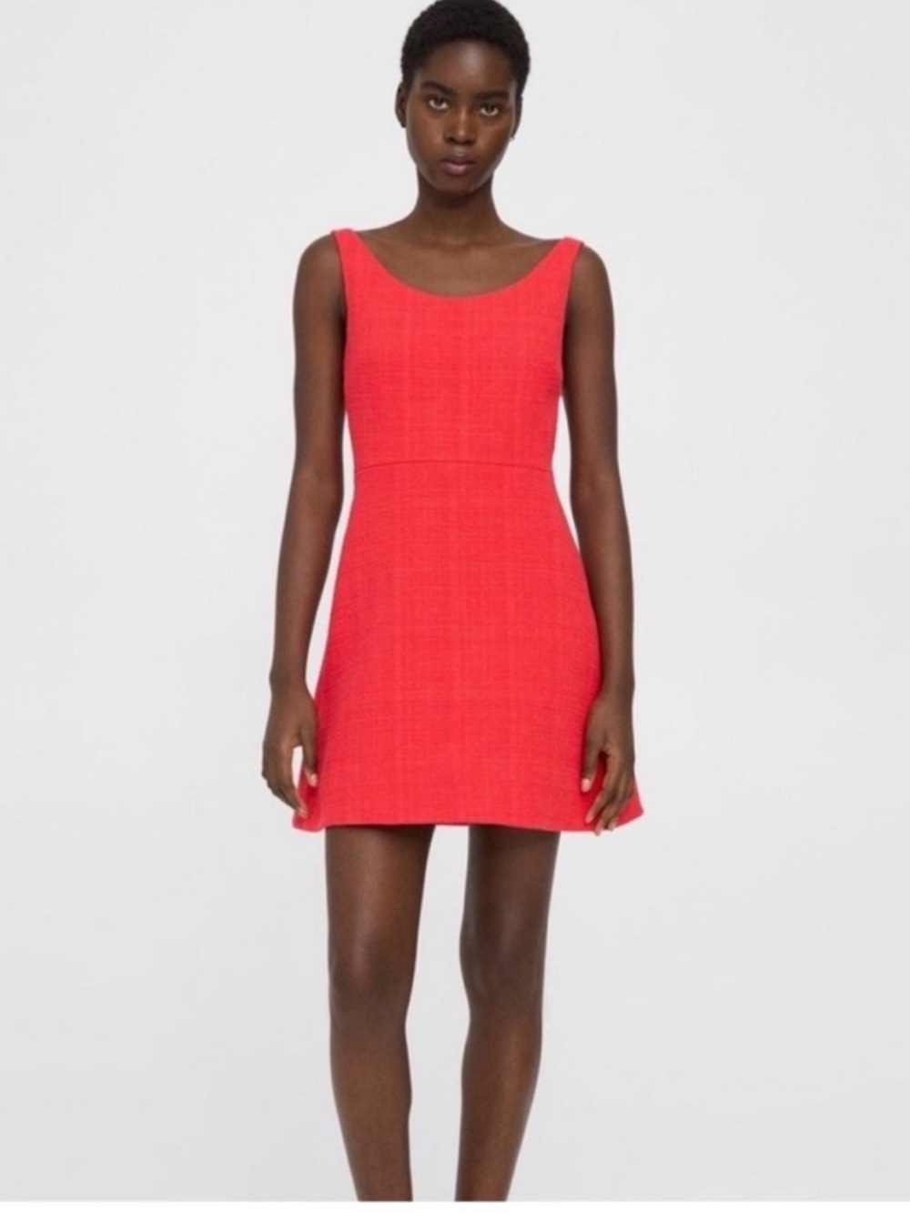Theory Red Sleeveless Mini Dress